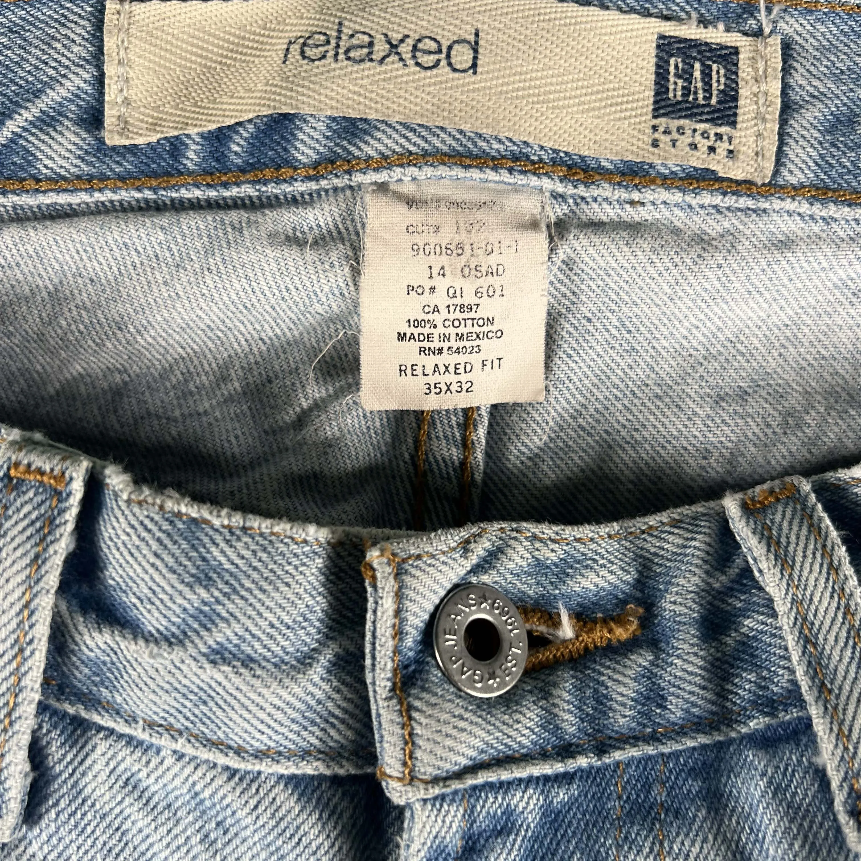 2001 Gap Relaxed Fit Denim- 34x31