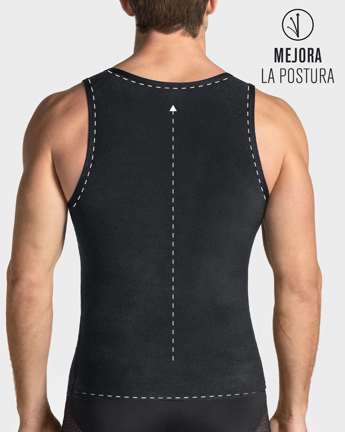 3-Pack Stretch Cotton Moderate Compression Shaper Tank with Mesh Cutouts