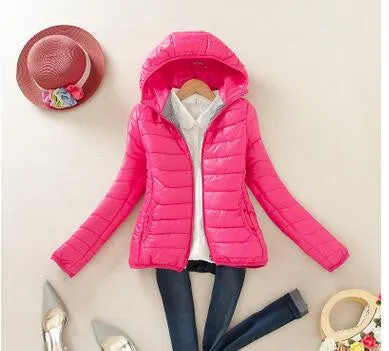 8-color Cotton Women Jacket Fashion Parka Women Coat Ladies Slim Short KJG-1105