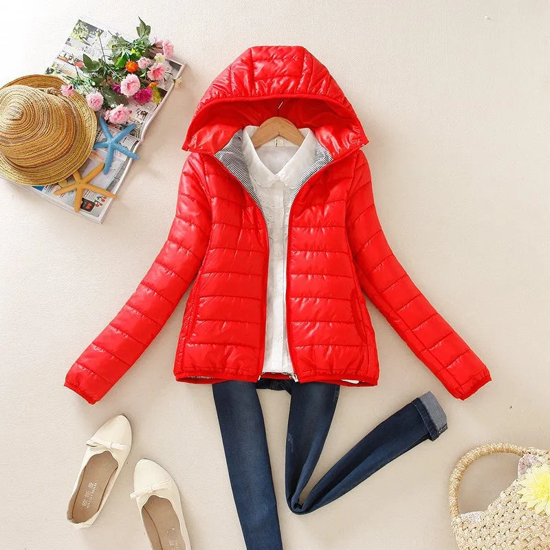 8-color Cotton Women Jacket Fashion Parka Women Coat Ladies Slim Short KJG-1105