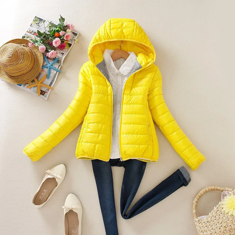8-color Cotton Women Jacket Fashion Parka Women Coat Ladies Slim Short KJG-1105