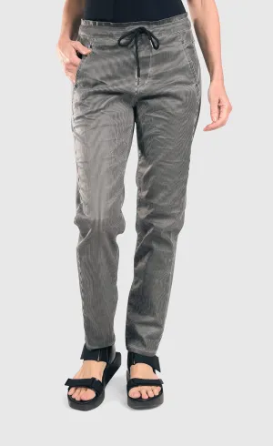 Alembika Black Pinstripe Iconic Stretch Jeans