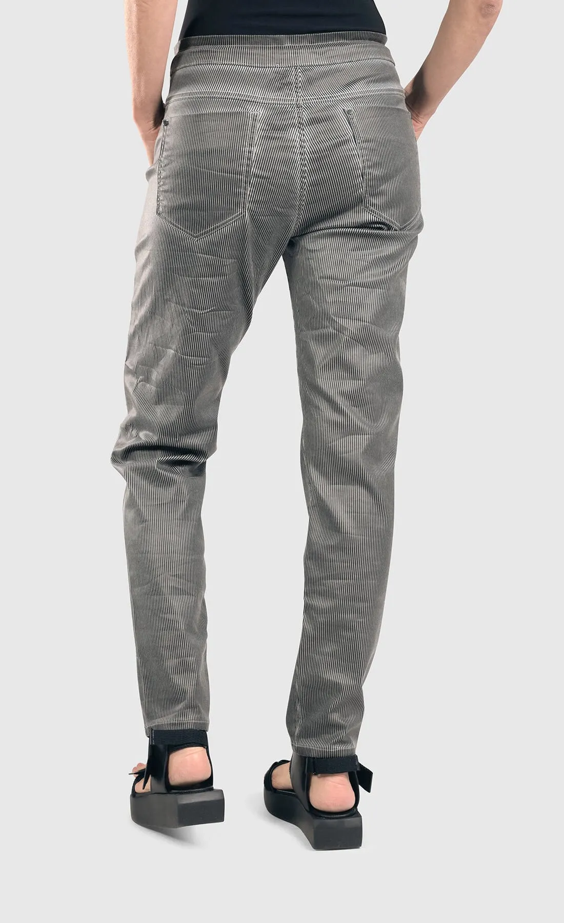 Alembika Black Pinstripe Iconic Stretch Jeans