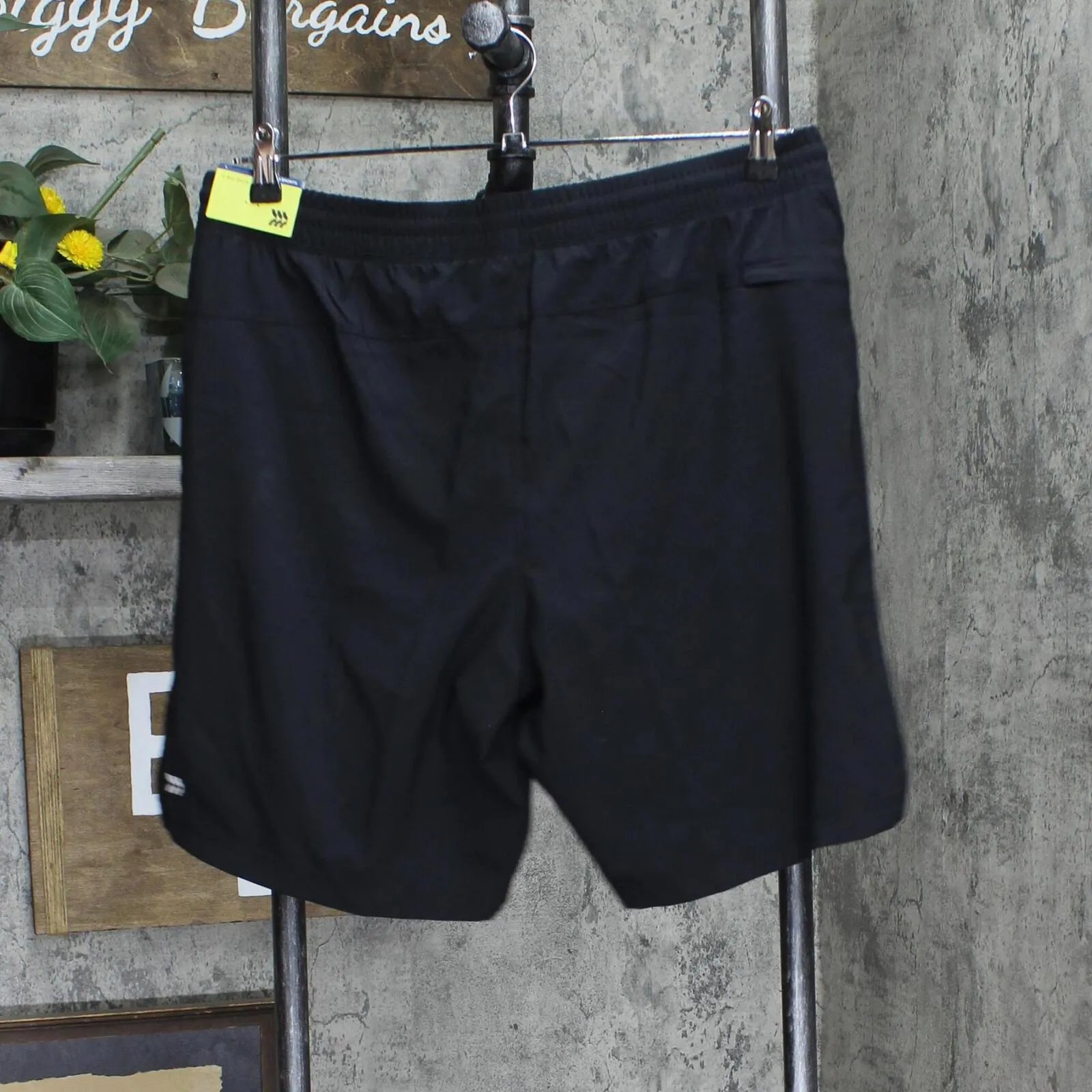All In Motion Men's Lined Run Shorts 9" 5WP4X Black L