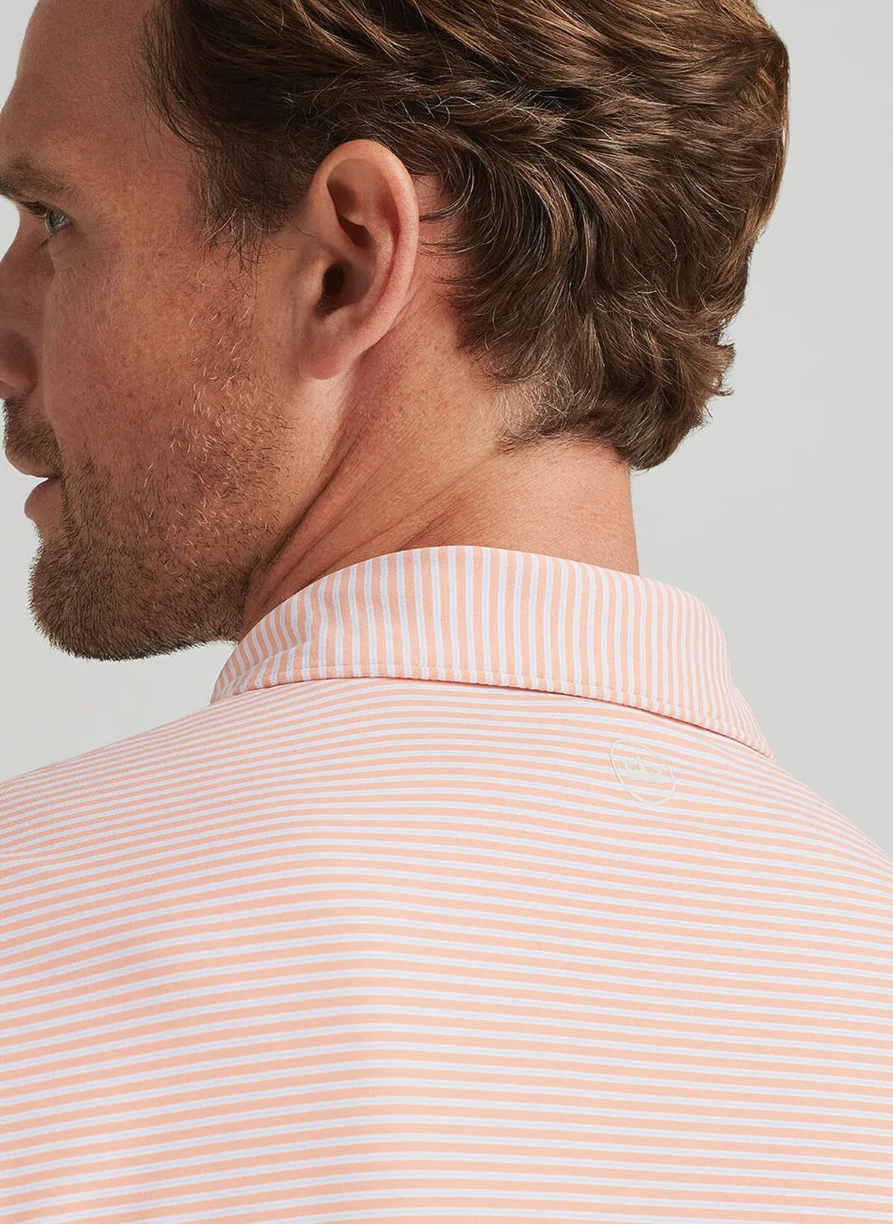 AMBROSE PERFORMANCE JERSEY POLO - PARADISE ORANGE