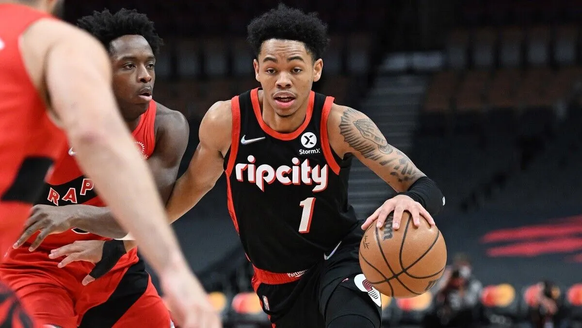 Anfernee Simons Signed Portland Trail Blazers Rip City Jersey (PSA)2018 Draft Pk