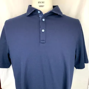 Ascot Shop Polo - Navy with Floral Trim