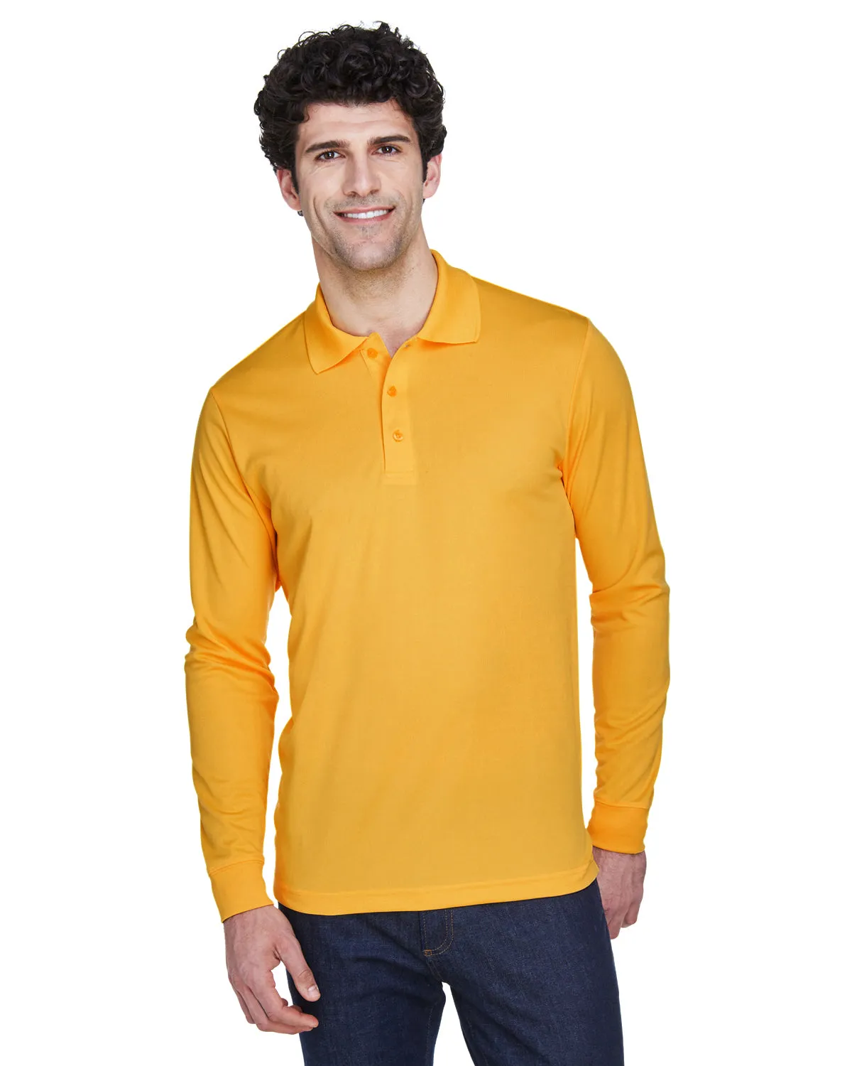 Ash City-Core 365 Men’s Pinnacle Performance Long Sleeve Pique Polo 88192
