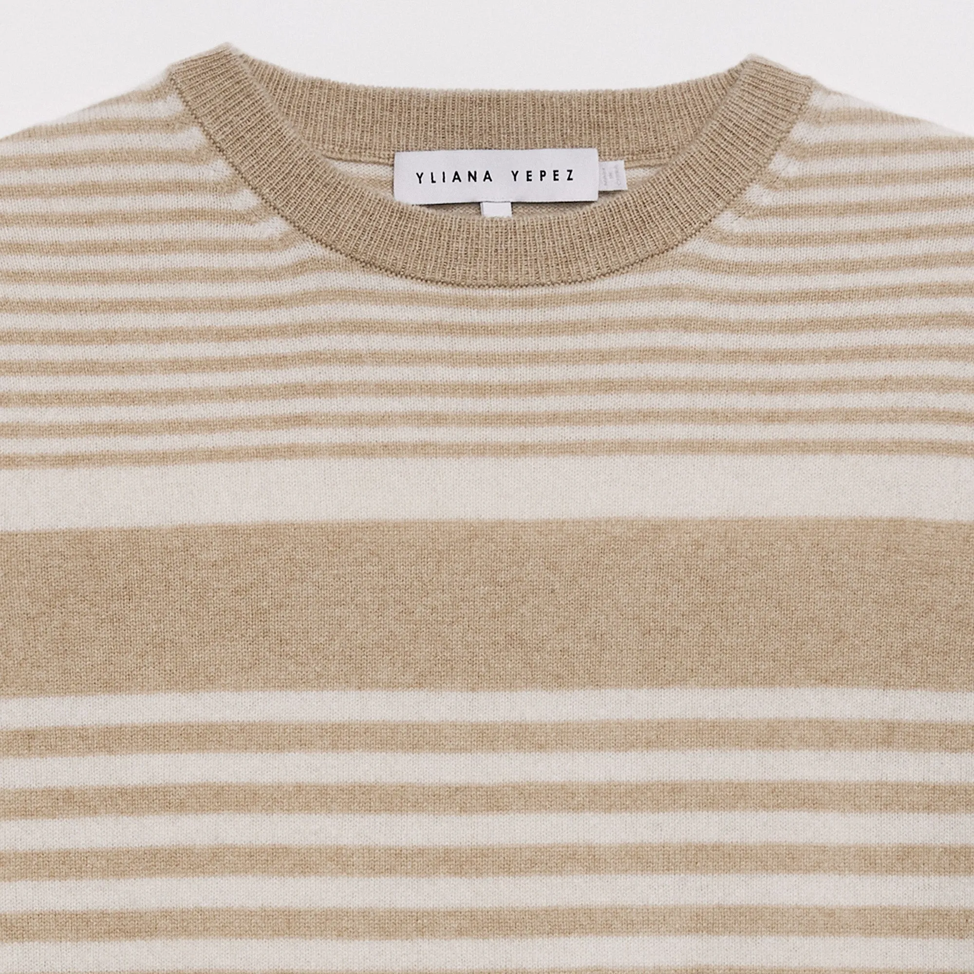 Aspen sweater cashmere sand/white