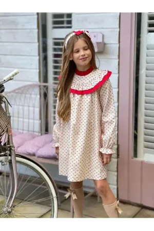 AW22 Babine Girls Red Plummeti A Line Dress 820 NR