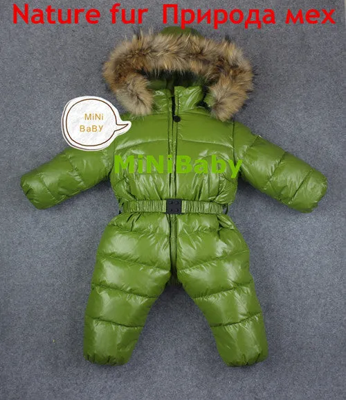 baby girl jumpsuits Russia winter baby clothing , winter coats snow wear duck down jacket ,snowsuits for kids boys girls clothes