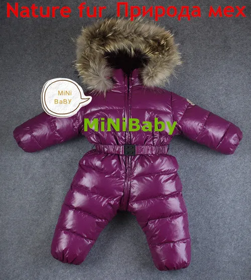baby girl jumpsuits Russia winter baby clothing , winter coats snow wear duck down jacket ,snowsuits for kids boys girls clothes