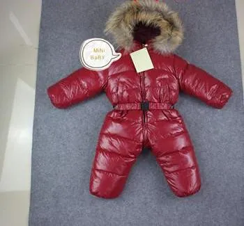 baby girl jumpsuits Russia winter baby clothing , winter coats snow wear duck down jacket ,snowsuits for kids boys girls clothes