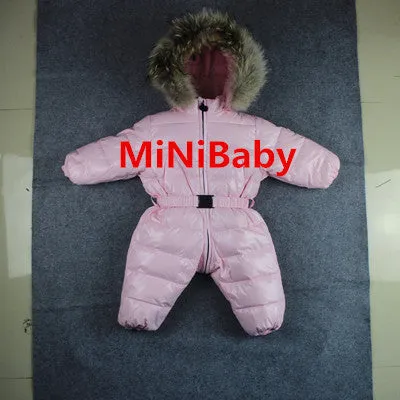 baby girl jumpsuits Russia winter baby clothing , winter coats snow wear duck down jacket ,snowsuits for kids boys girls clothes