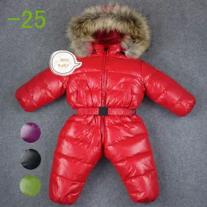 baby girl jumpsuits Russia winter baby clothing , winter coats snow wear duck down jacket ,snowsuits for kids boys girls clothes