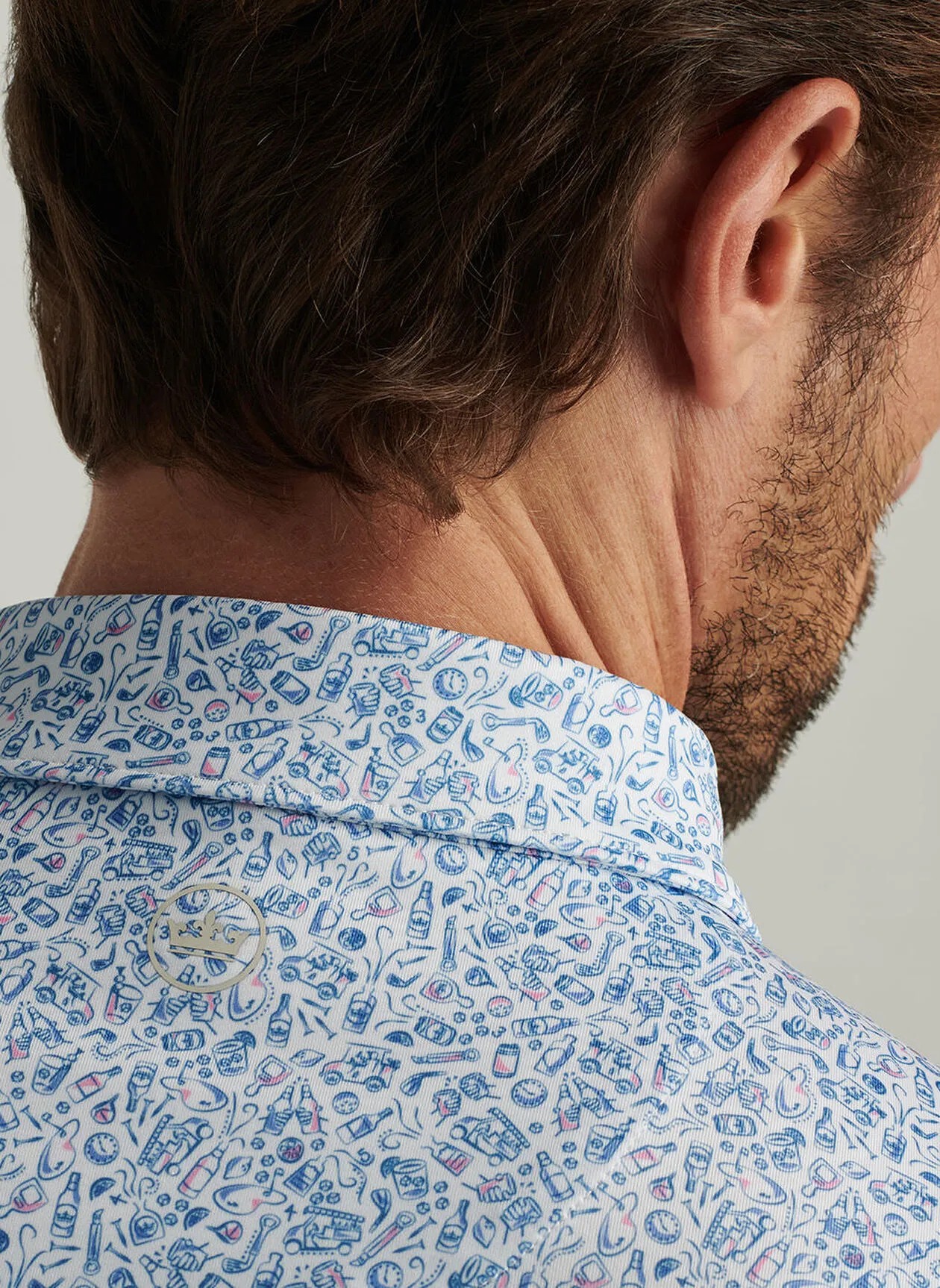 BAR FOR THE COURSE PERFORMANCE JERSEY POLO - WHITE