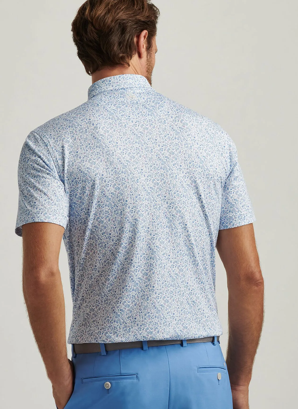 BAR FOR THE COURSE PERFORMANCE JERSEY POLO - WHITE