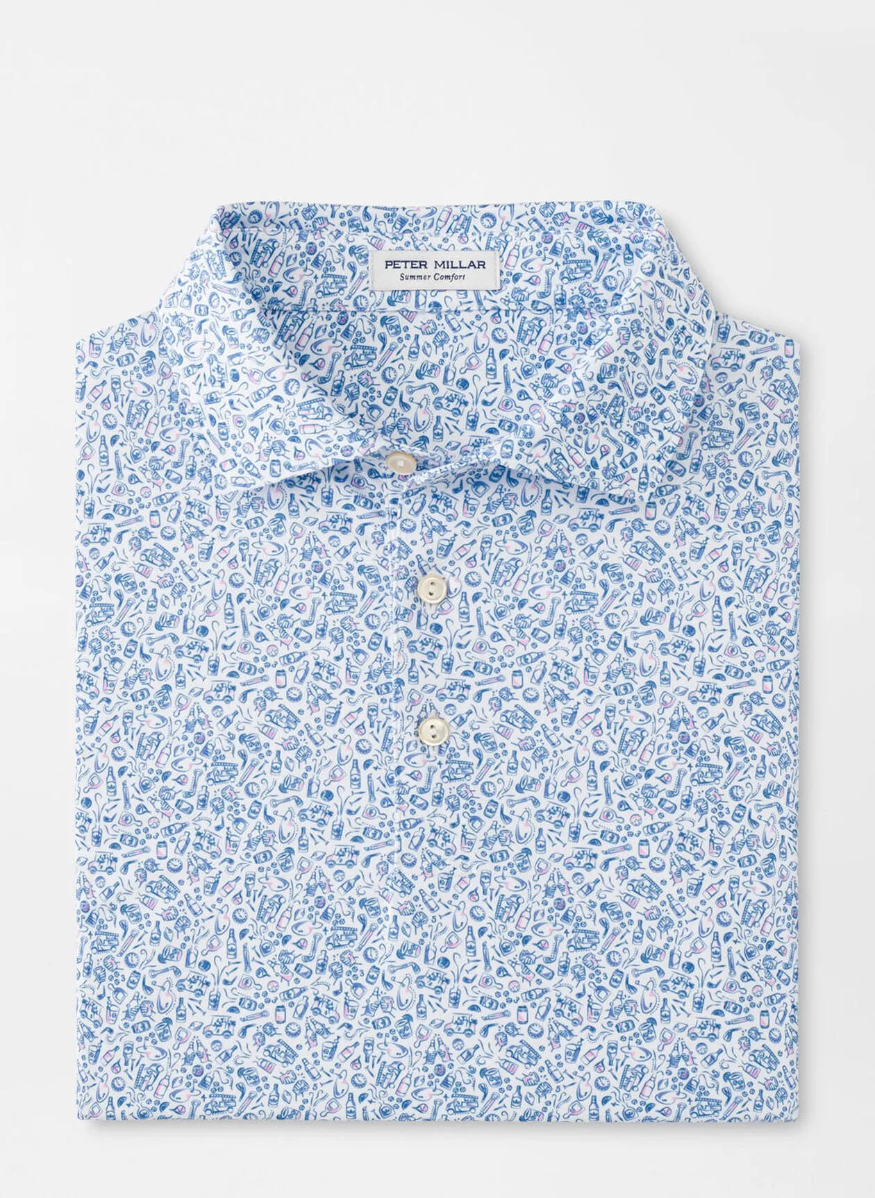 BAR FOR THE COURSE PERFORMANCE JERSEY POLO - WHITE
