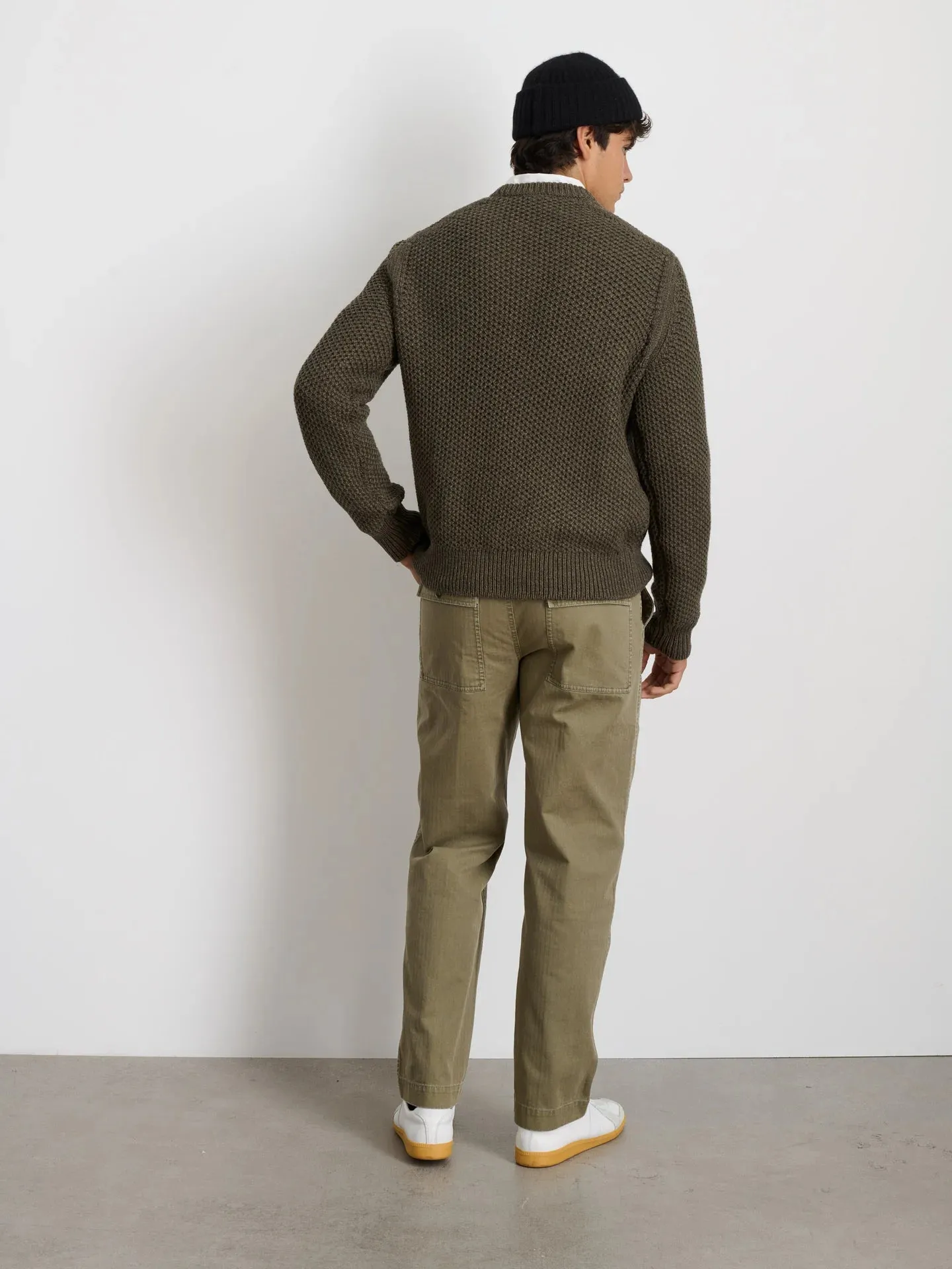 Benji Crew Neck Sweater - Heather Olive