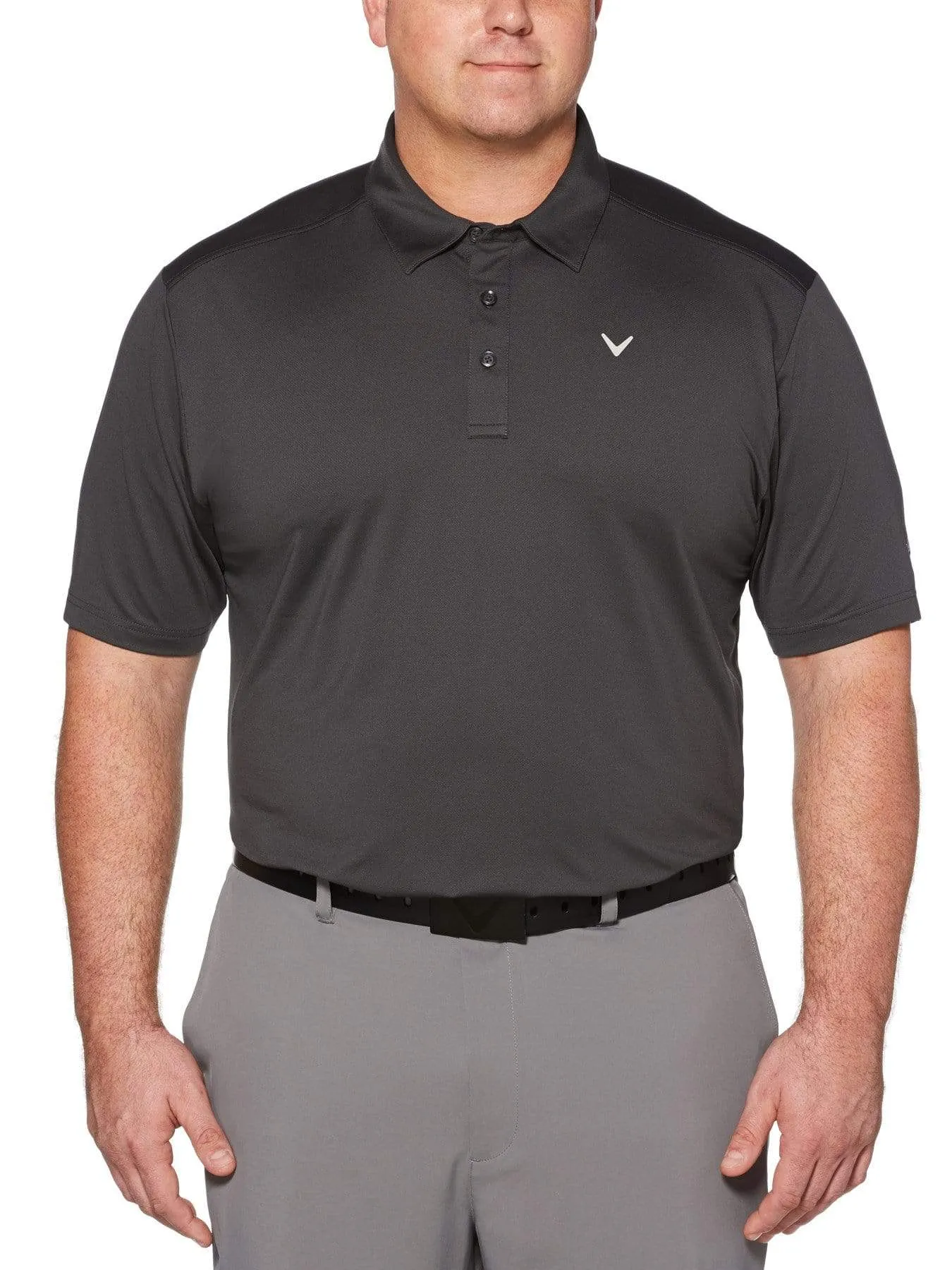 Big & Tall Cooling Micro Hex Polo with Chevron