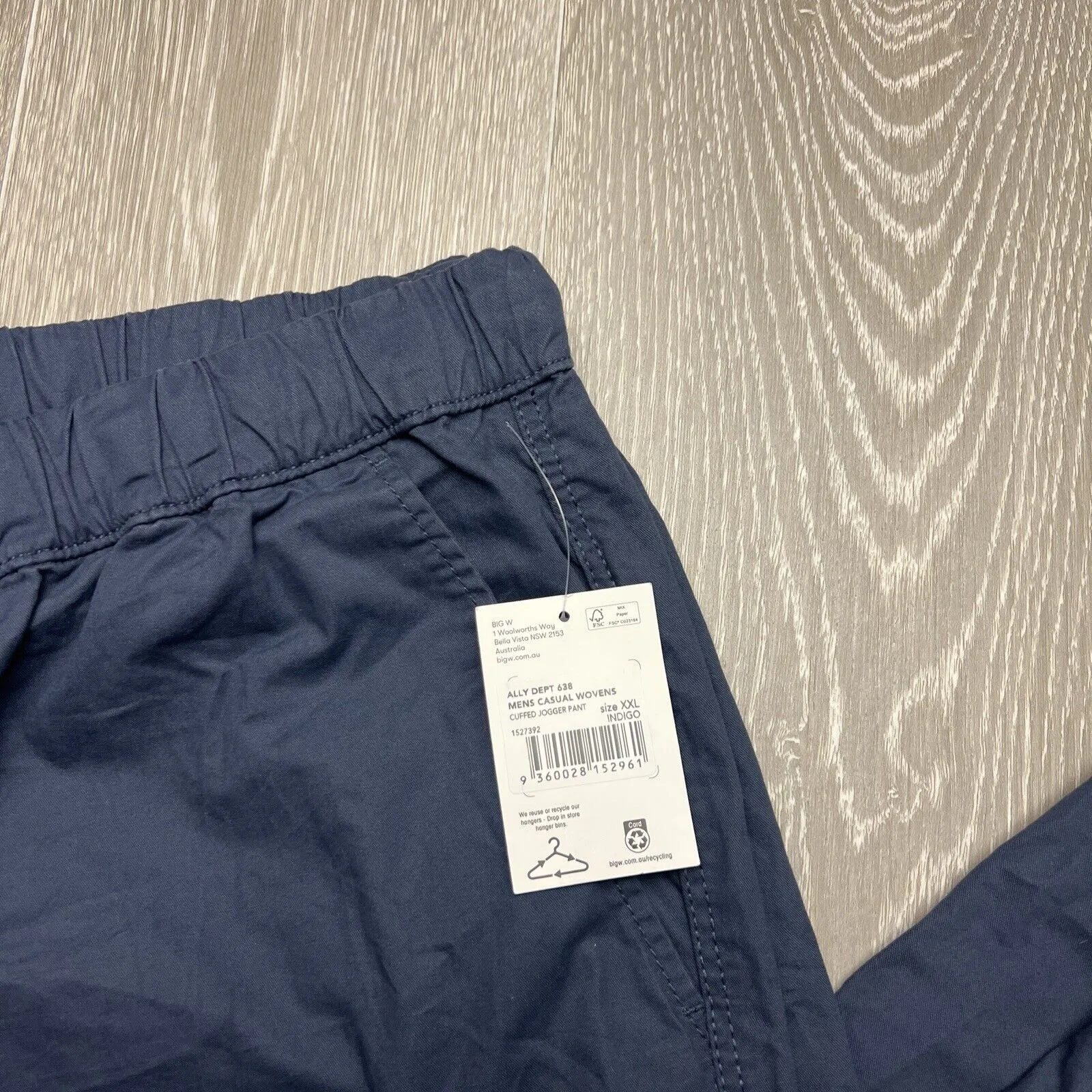 Big W Brilliant Basics Mens Casual Cuffed Jogger Pants Size 2XL (New)