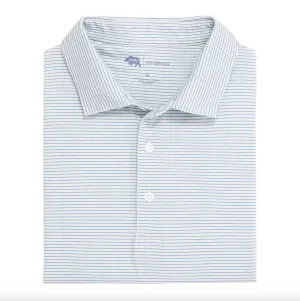 Birdie Stripe Polo-Blue