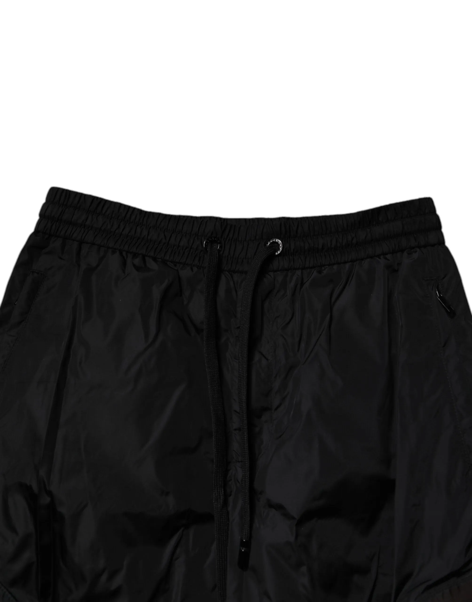 Black Nylon Cargo Jogger Men Sweatpants Pants
