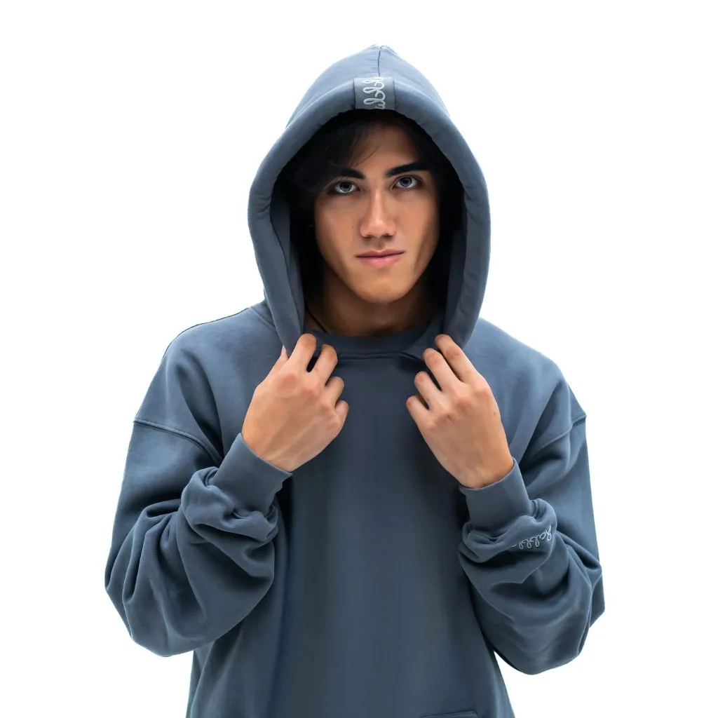 Blank Unisex Hoodie with Interchangeable Drawstring Hood