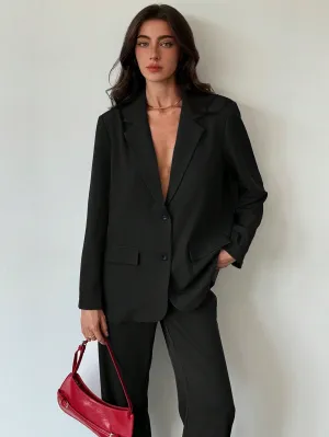 Blazer Aloruh gris texturizado para mujeres jóvenes