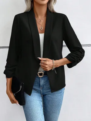 Blazer Esmoquin de Mujer con Manga Fruncida  CR