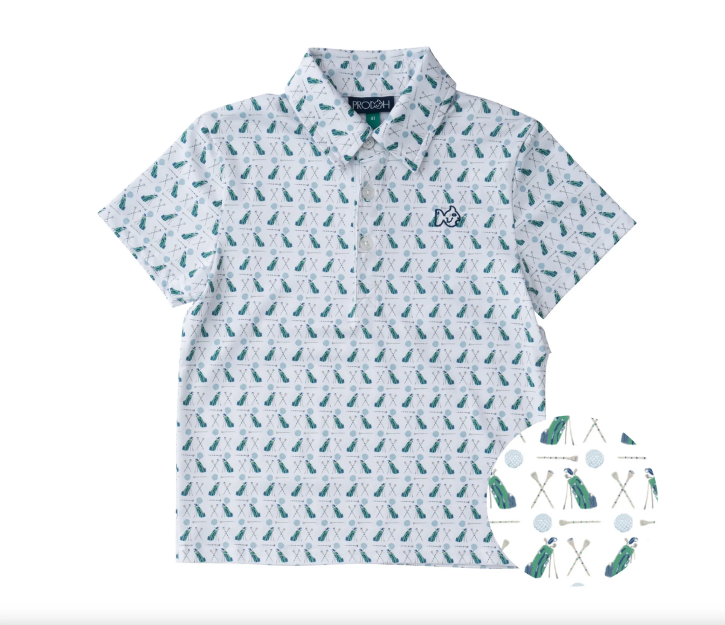 Boys Performance Polo - Golf Print