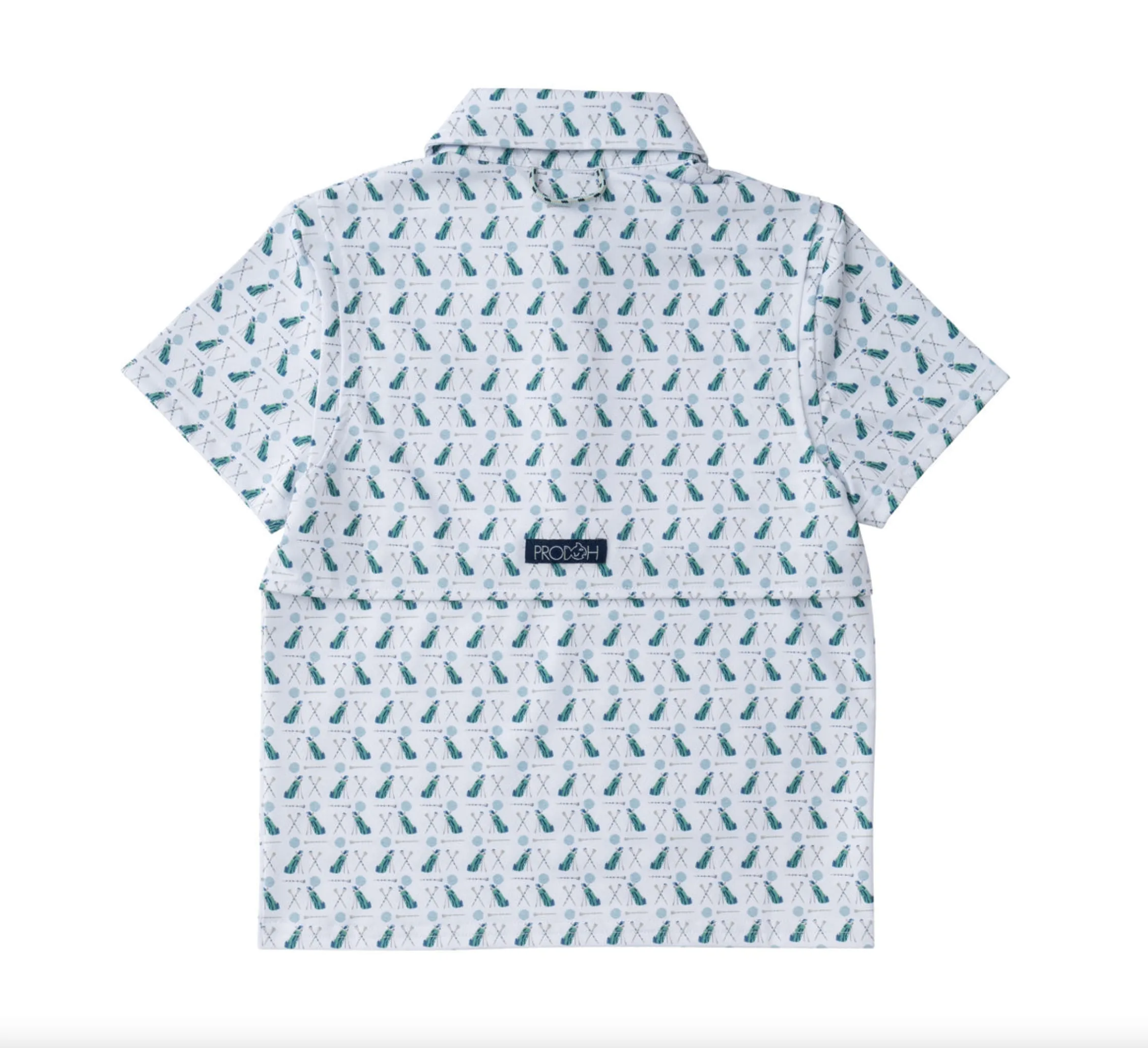 Boys Performance Polo - Golf Print