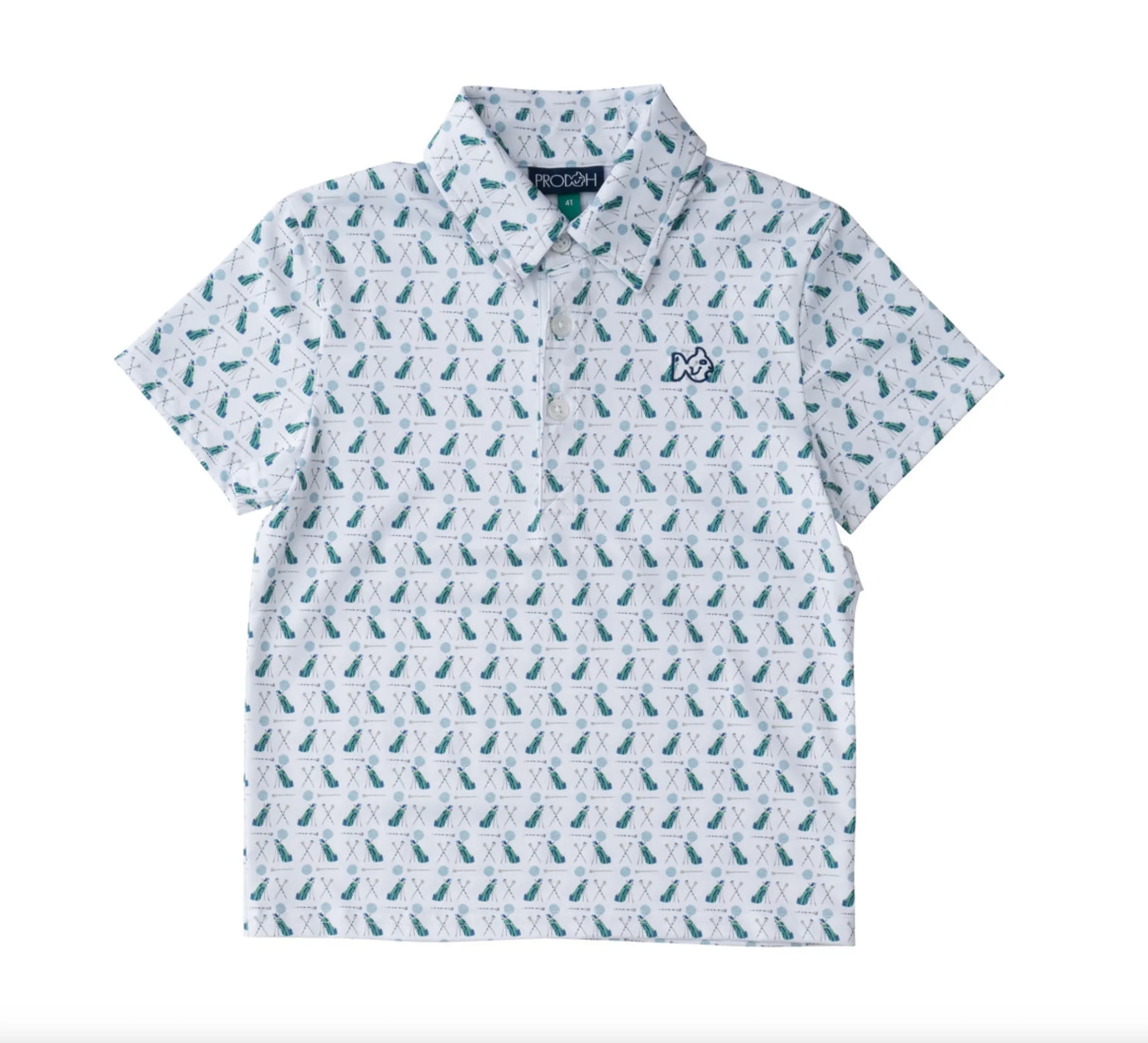 Boys Performance Polo - Golf Print