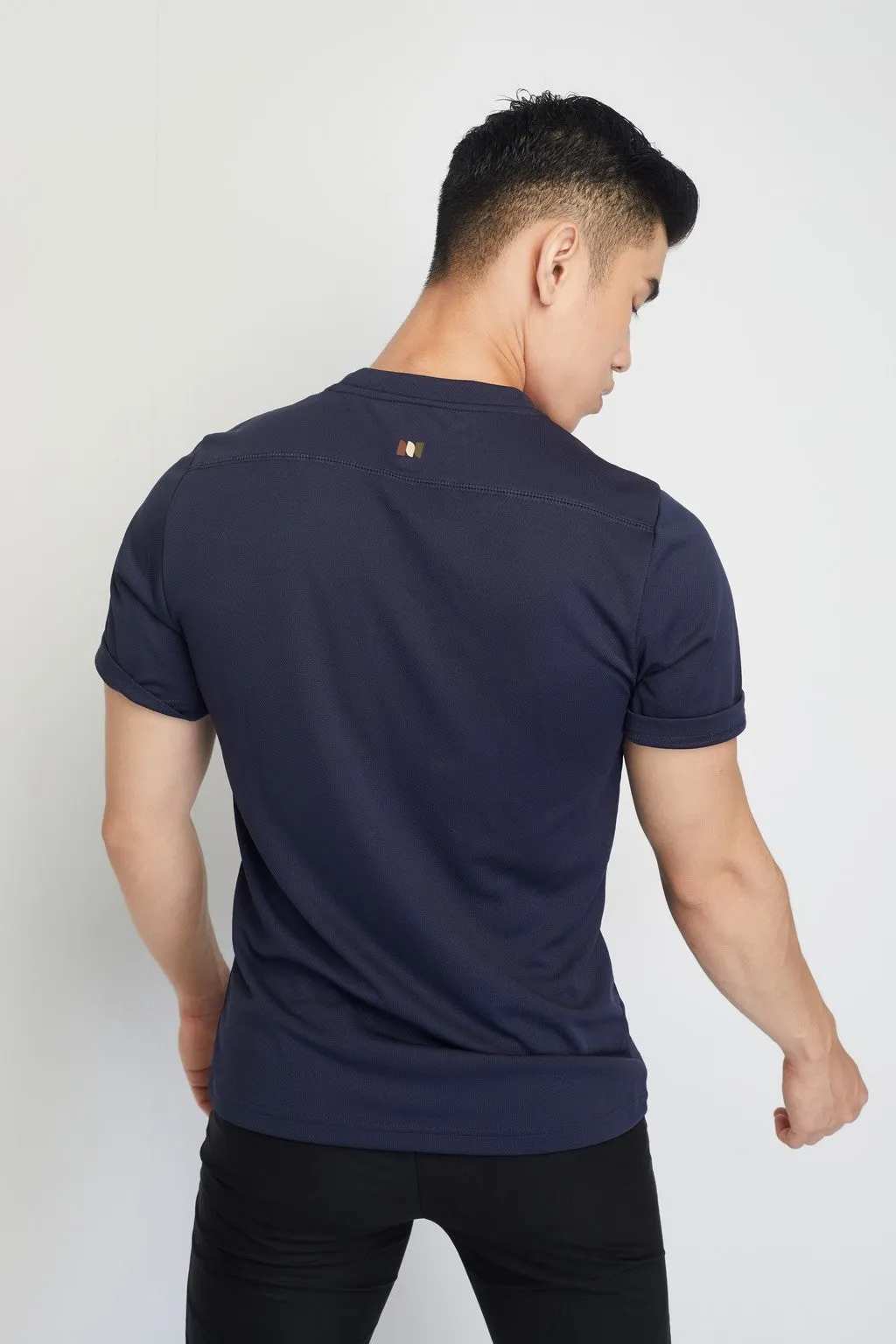 Cael Mens Short Sleeves Top (Navy)