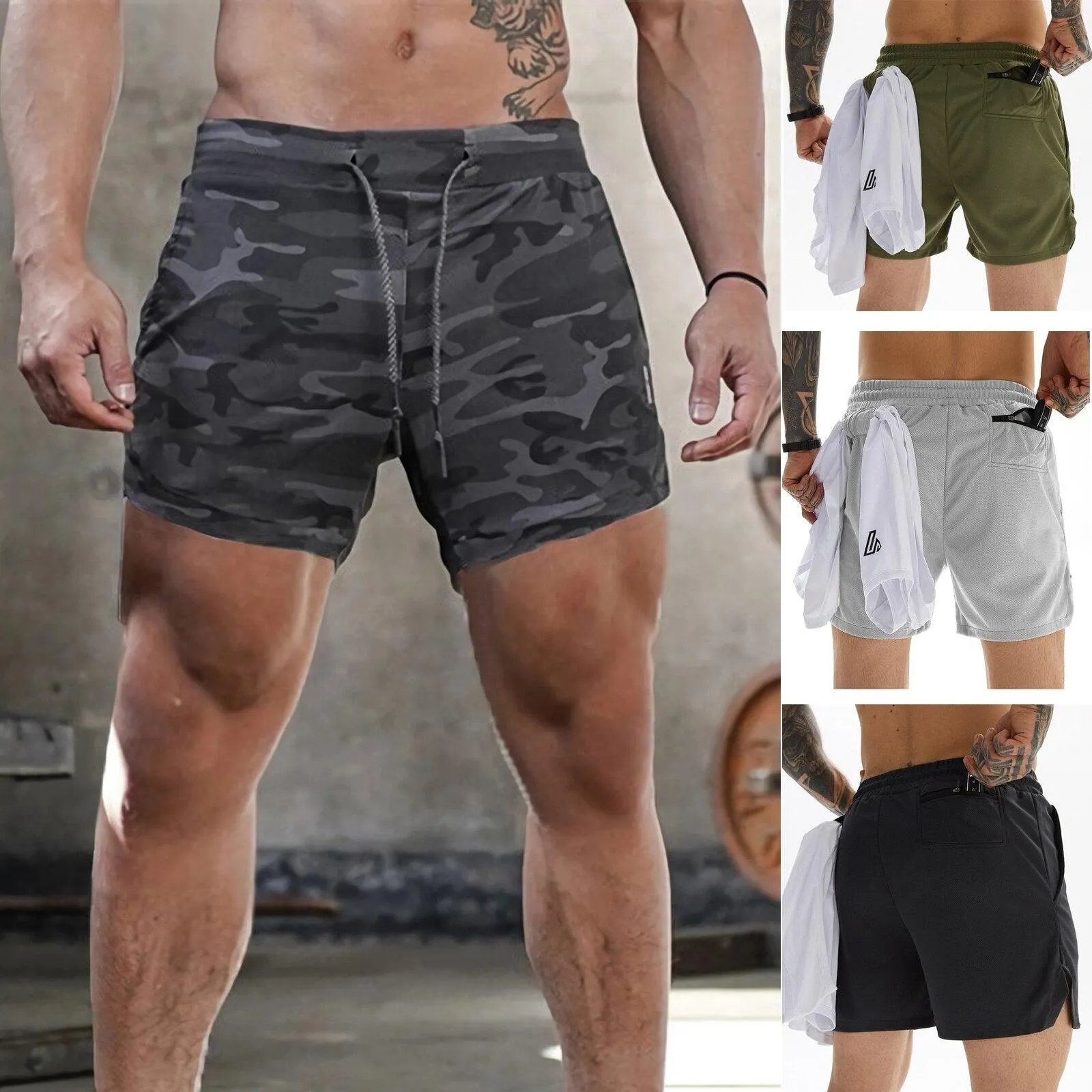 Camo Running Quick Dry Gym Shorts