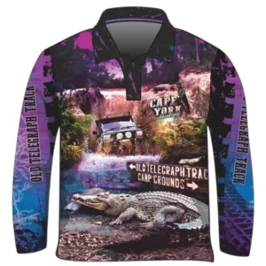 Cape York | Gunshot Croc Purple Fishing Shirt ★Pre-Order★
