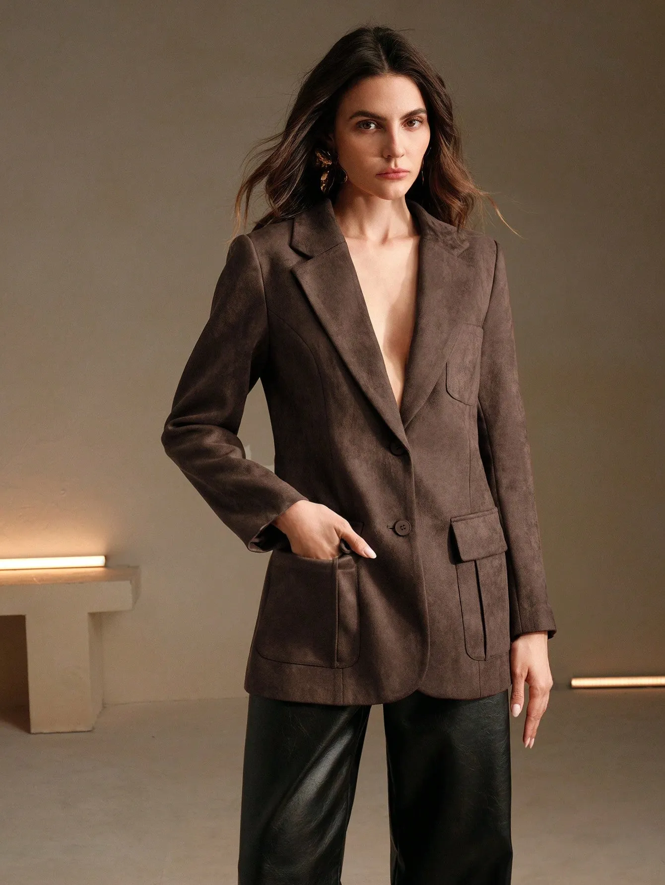 Chaqueta de blazer elegante de manga larga - Cherry Vibes