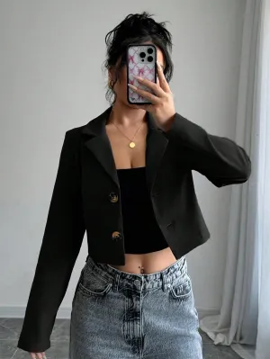 Chaqueta de traje cropped para mujer en Cherry Vibes