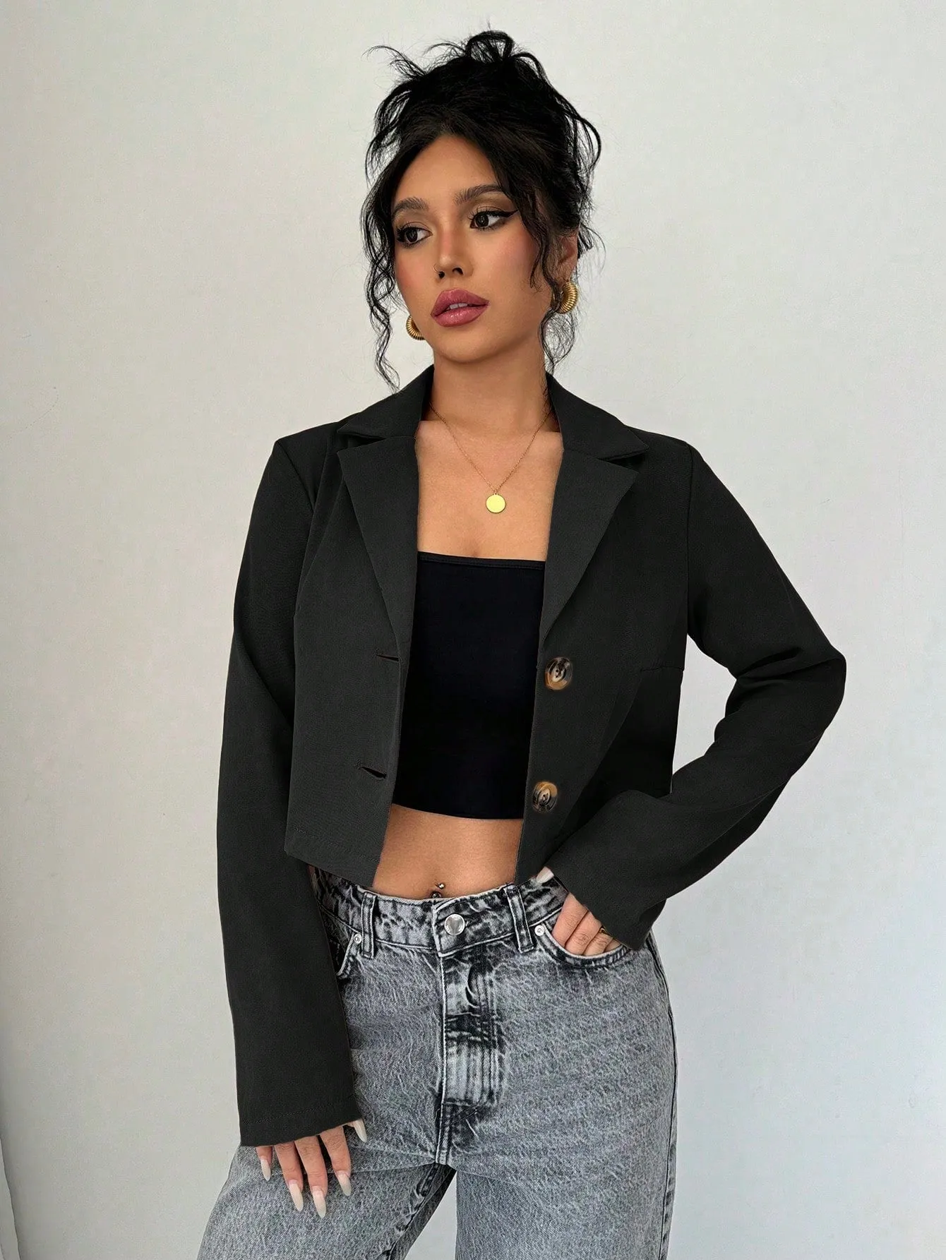 Chaqueta de traje cropped para mujer en Cherry Vibes