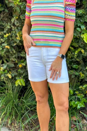 Charlie B: Raegan White Shorts