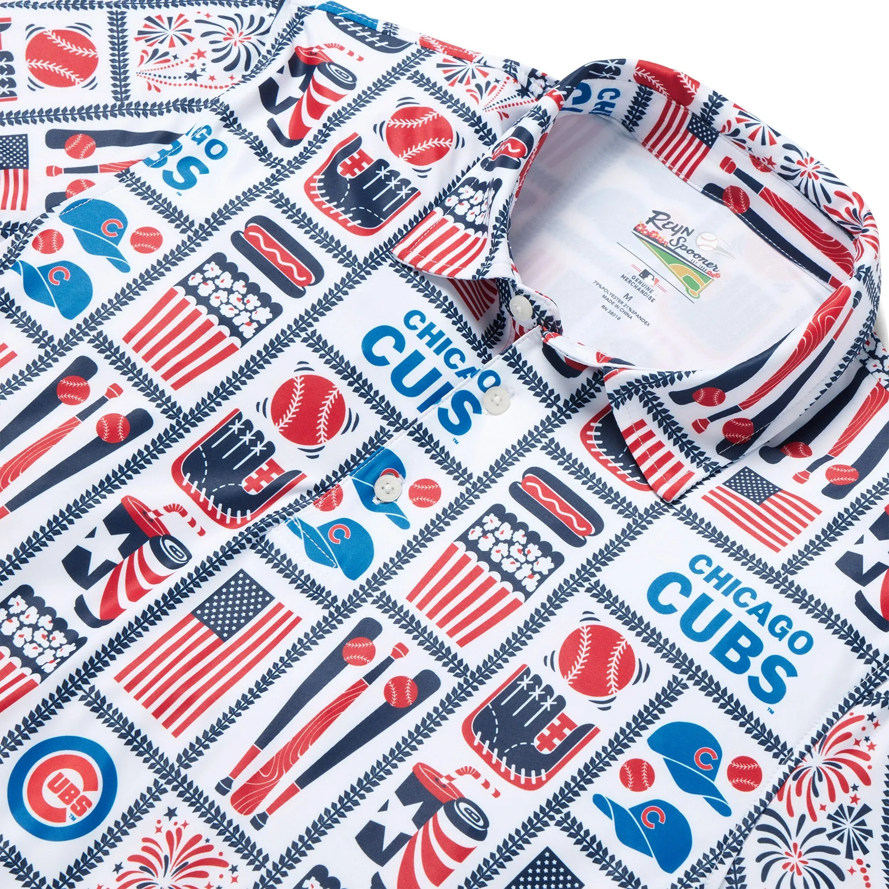 CHICAGO CUBS AMERICANA PERFORMANCE POLO