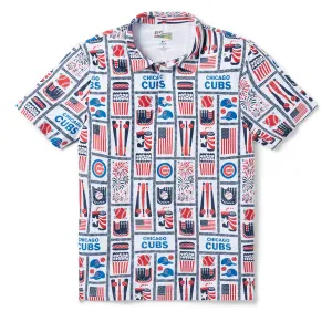 CHICAGO CUBS AMERICANA PERFORMANCE POLO