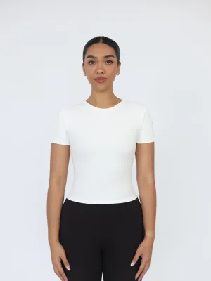 Cloud Fitted Tee - White