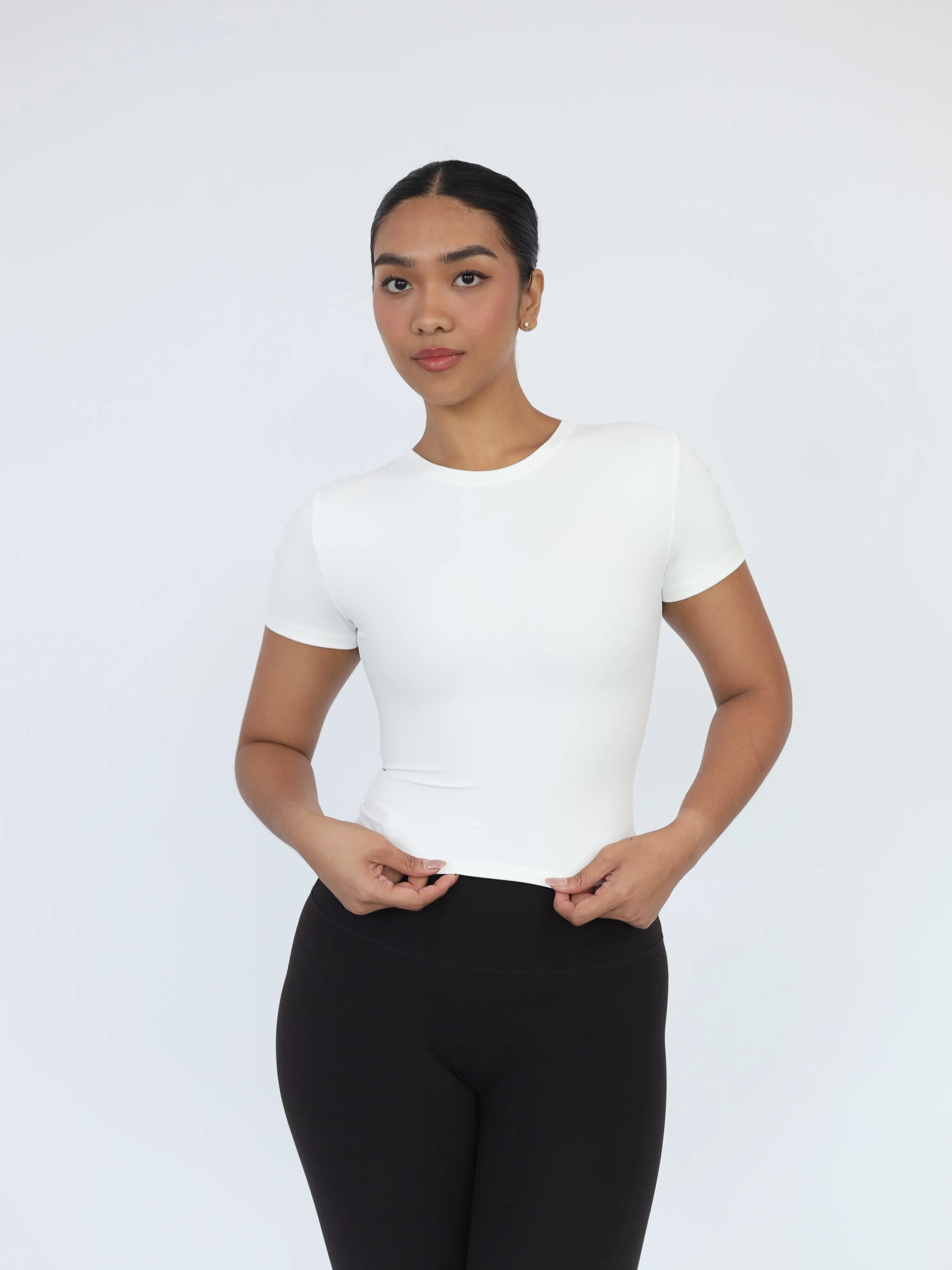 Cloud Fitted Tee - White