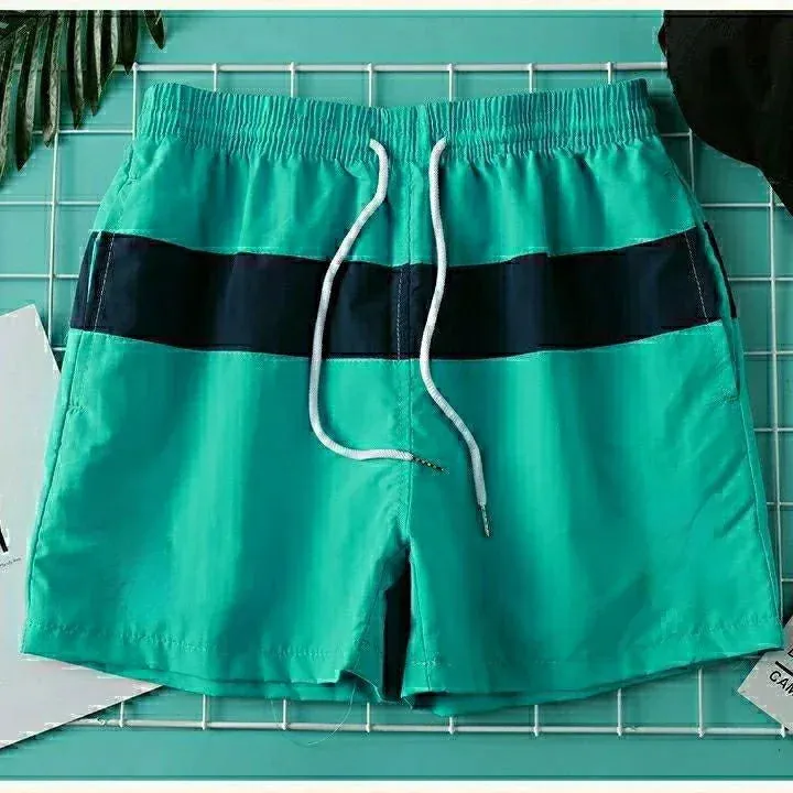 Color Block Men's Quick Dry Beach Shorts