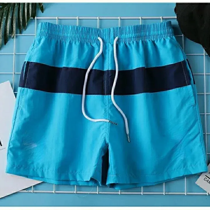 Color Block Men's Quick Dry Beach Shorts