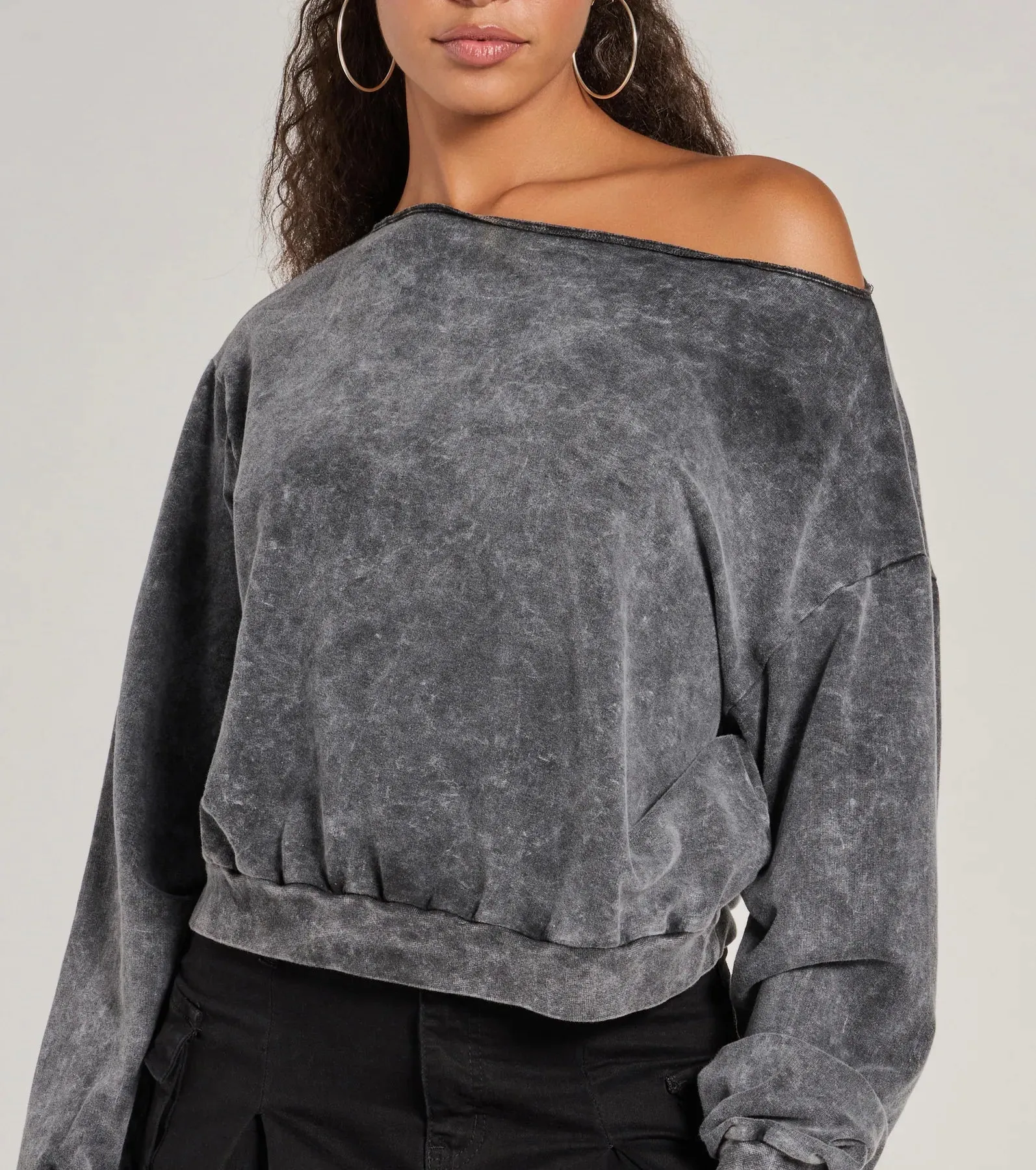 Comfy Vibes Only Washed Knit Pullover Top