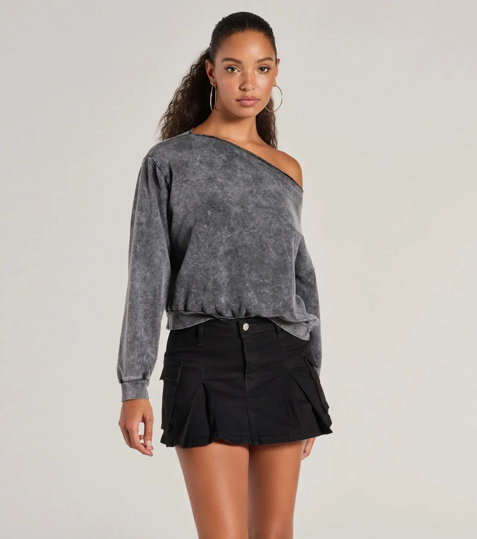 Comfy Vibes Only Washed Knit Pullover Top
