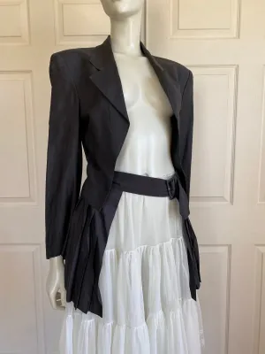 Comme des Garçons Silk Peplum Blazer*