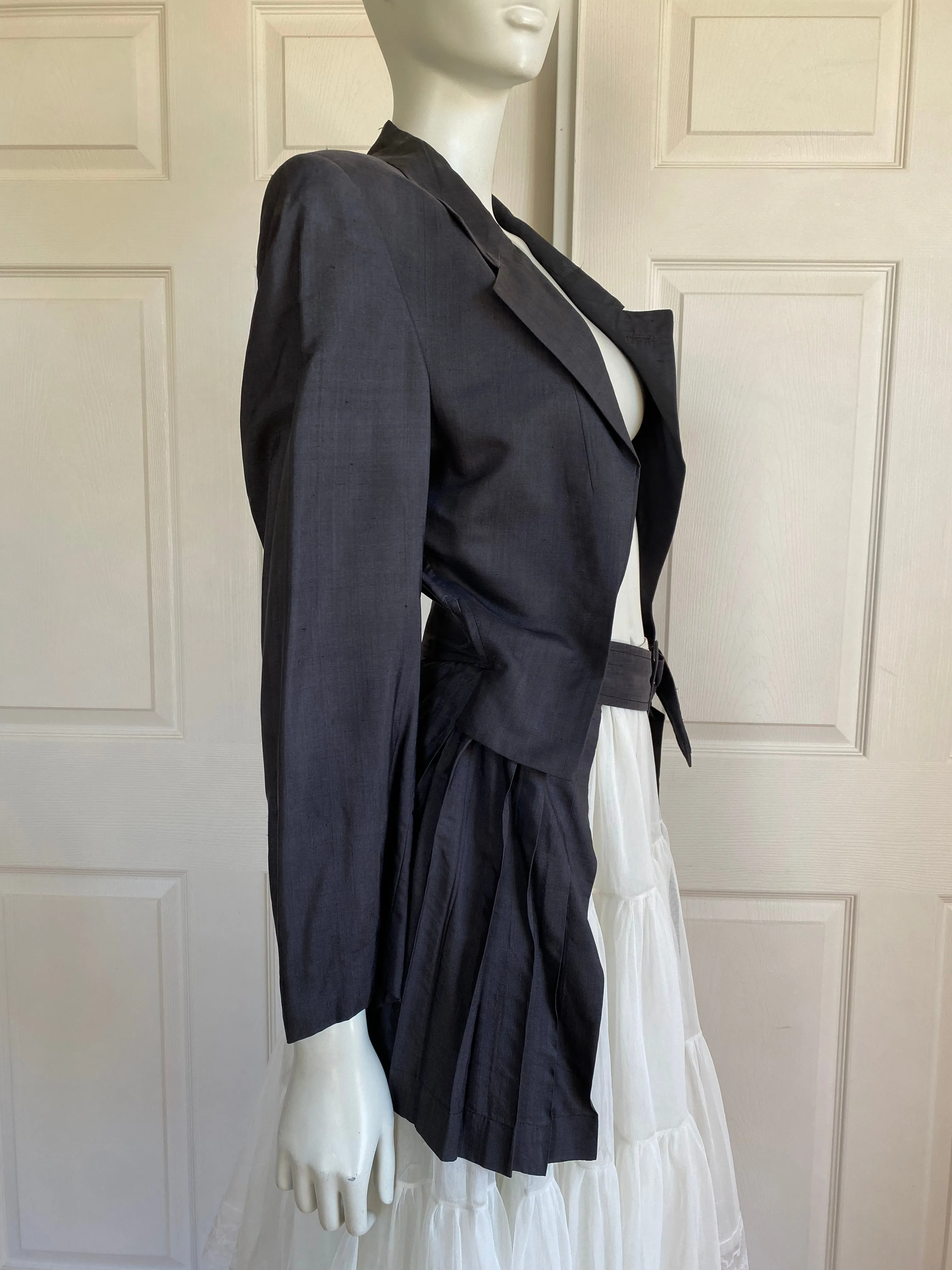 Comme des Garçons Silk Peplum Blazer*